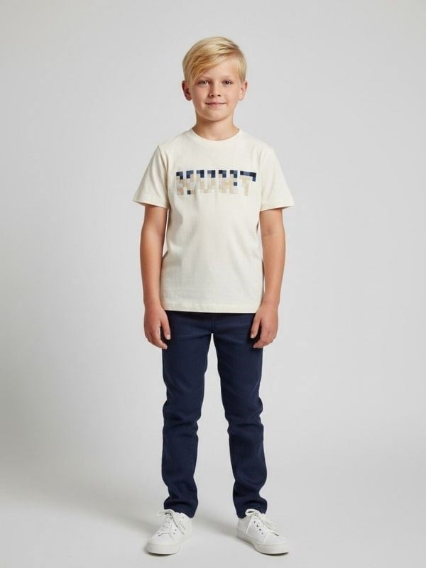 Erkek Çocuk Hunt Yazılı Tasarım T-shirt