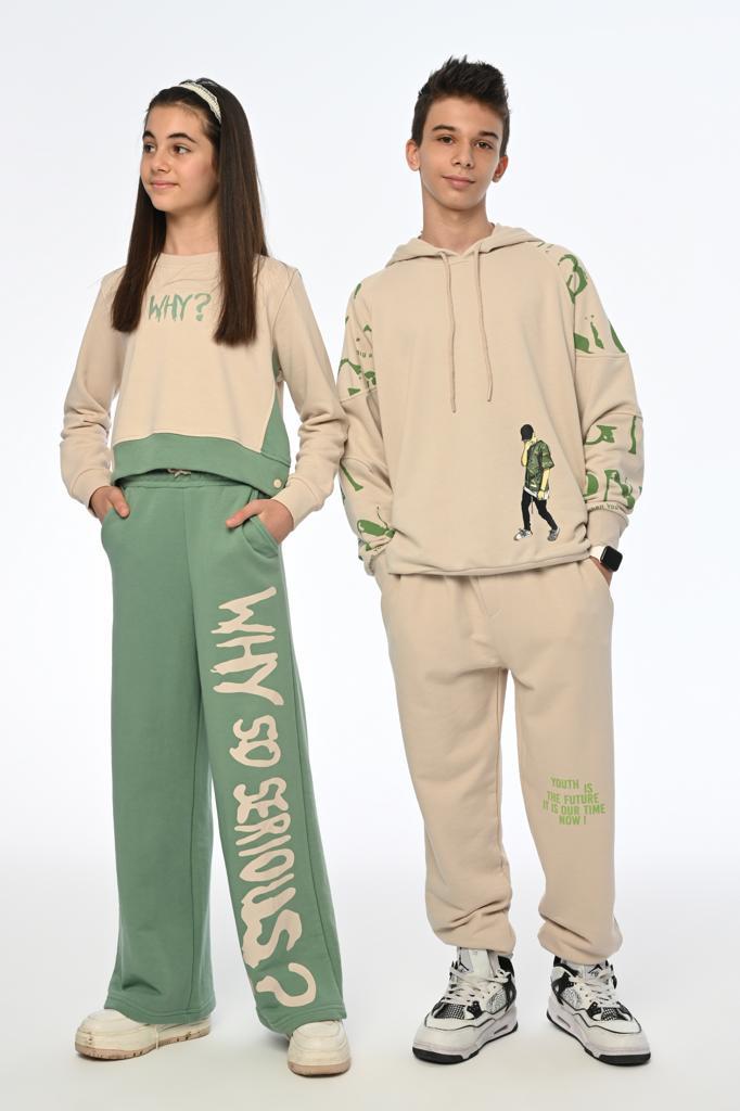 Erkek Çocuk Kamuflaj Baskılı Kapüşonlu Sweatshirt