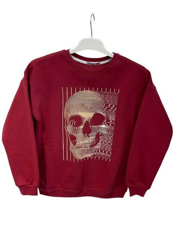 Erkek Çocuk Önü Baskılı İçi Şardonlu Sweatshirt