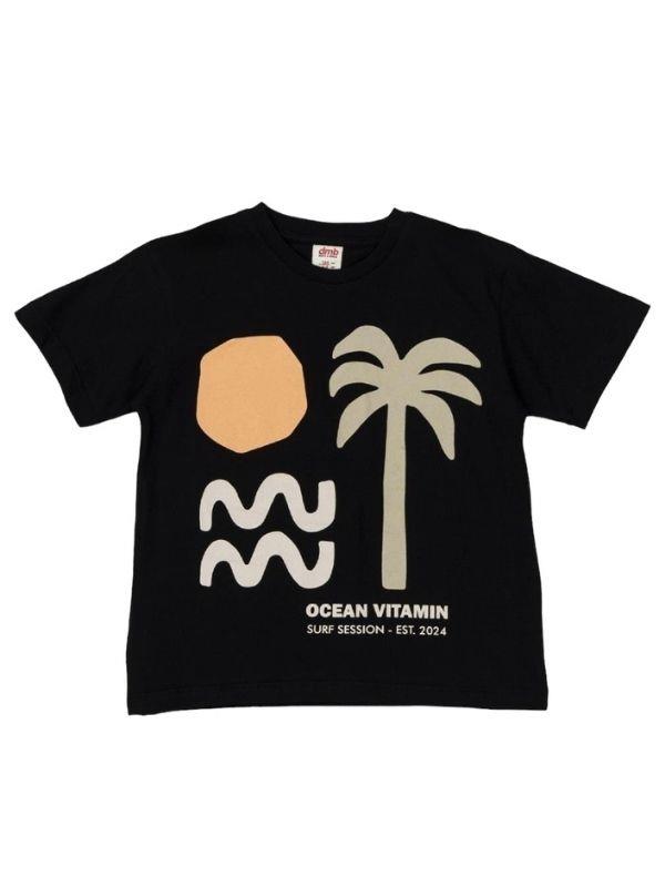 Erkek Çocuk Önü Baskılı Pamuklu T-shirt