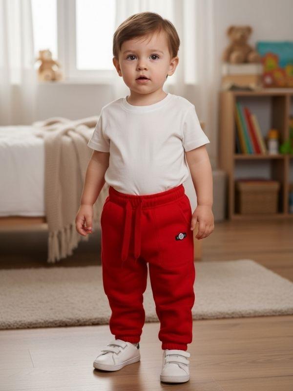 Erkek Çocuk Pamuklu Bel Paça Lastikli Eşofman Altı