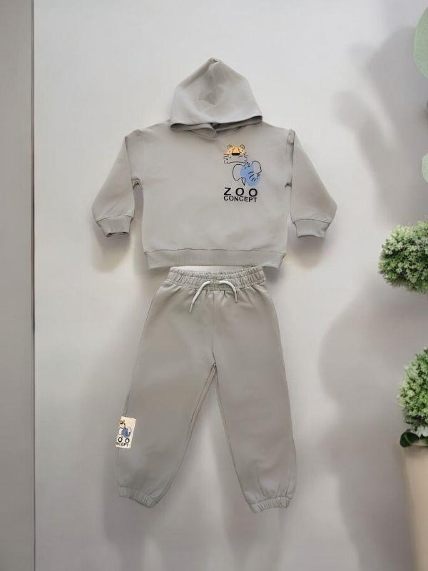 Erkek Çocuk Pamuklu Kapüşonlu Eşofman Takım