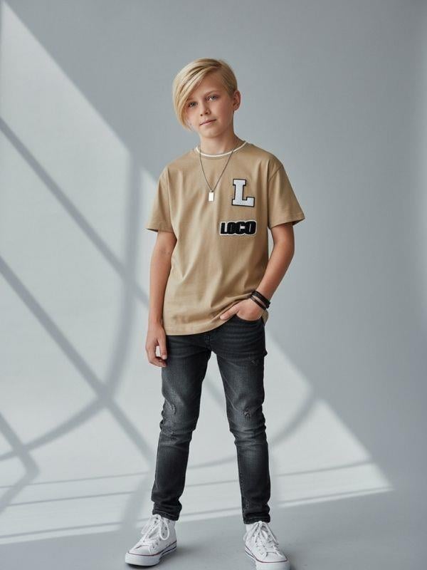 Erkek Çocuk Pamuklu Oversize L Punch Tshirt