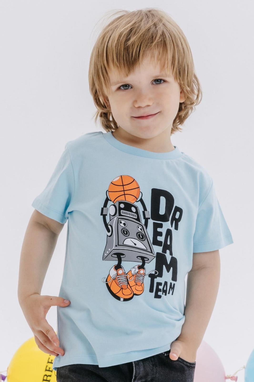 Erkek Çocuk Pamuklu Rahat Kesim Robot Baskılı Tshirt
