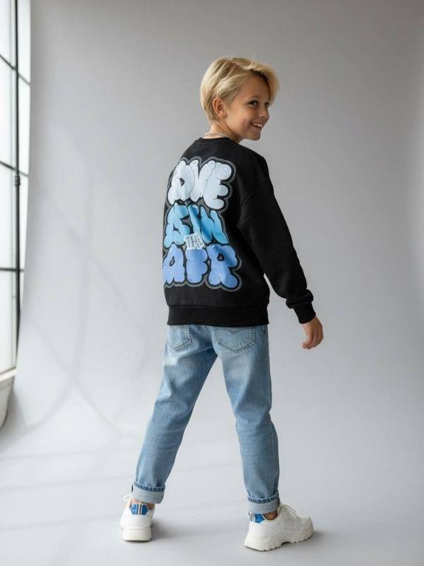 Erkek Çocuk Pamuklu The Air Yazı Detaylı Sweatshirt