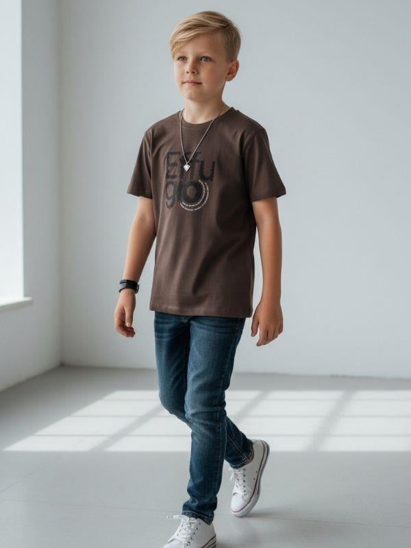 Erkek Çocuk Srıt Baskılı Tasarım T-shirt