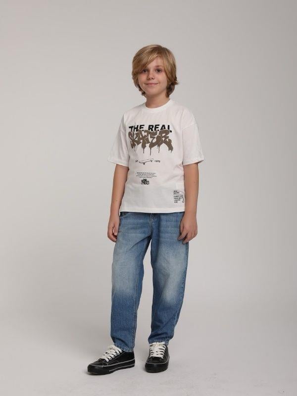 Erkek Çocuk The Real Yazılı Pamuklu T-shirt