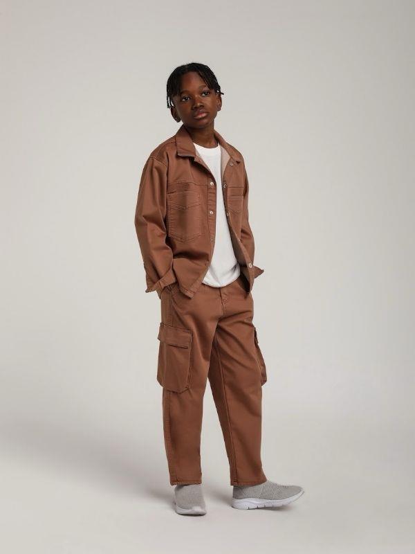 Erkek Çocuk Yumuşak Dokulu Kargo Cepli Pantolon