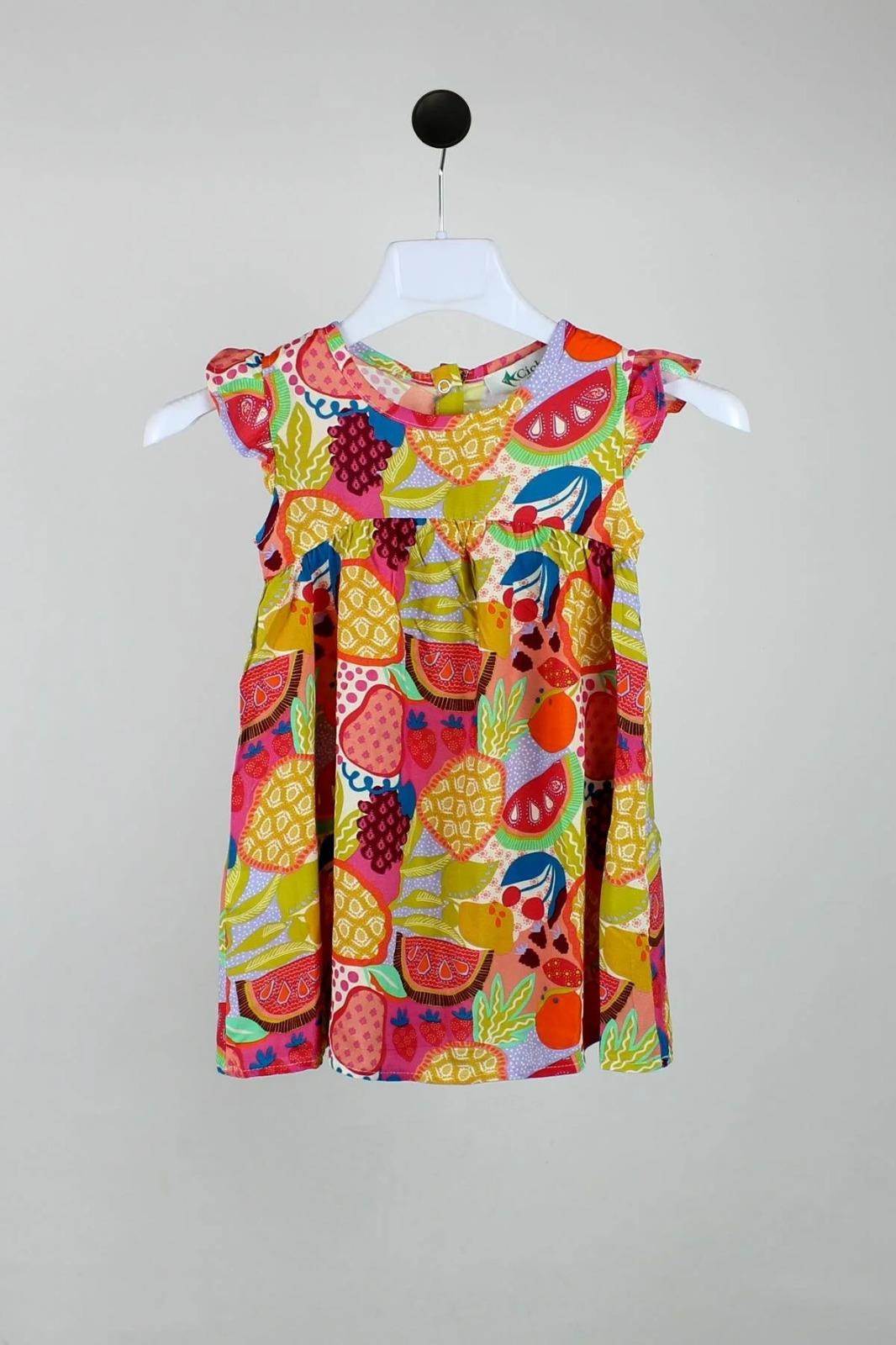 Kız Bebek Çilek Desenli Elbise