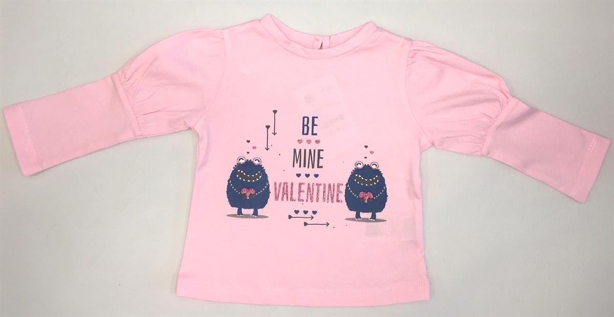 KıZ Bebek Çocuk Uzun Kollu Baskılı Tshirt