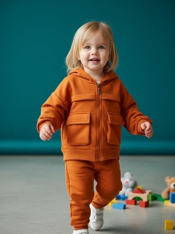 Kız Bebek Kapüşonlu Fermuarlı Fulya Hırka
