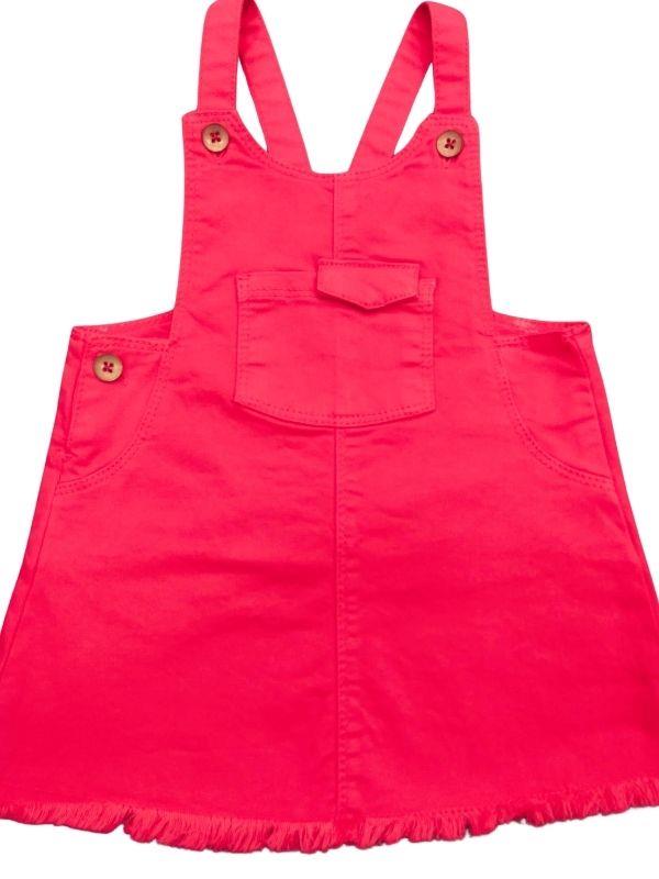 Kız Bebek Pamuklu Cepli Salopet