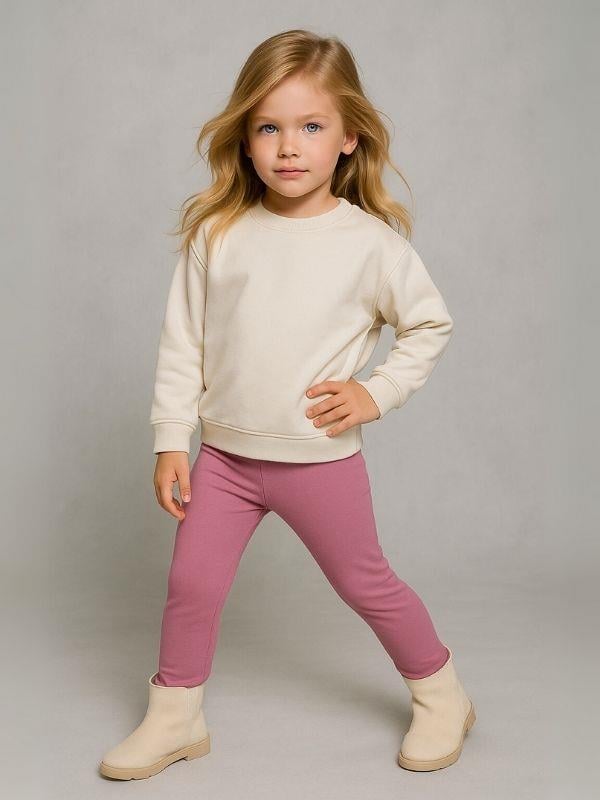 Kız Bebek Pamuklu Yüksek Bel Tayt