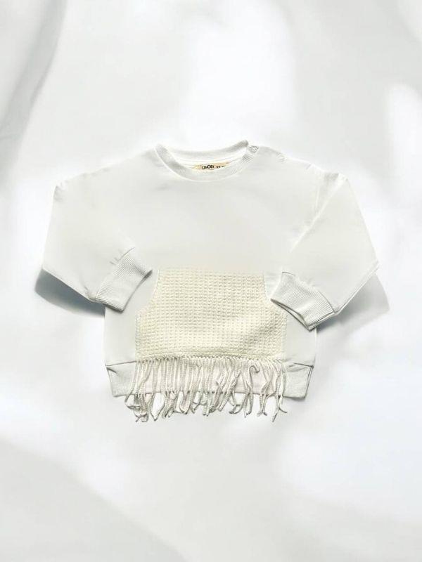Kız Bebek Püskül Detaylı Sweatshirt