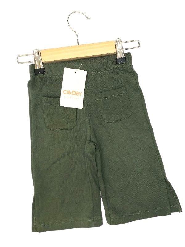 Kız Bebek Yırtmaçlı Örme Pantolon