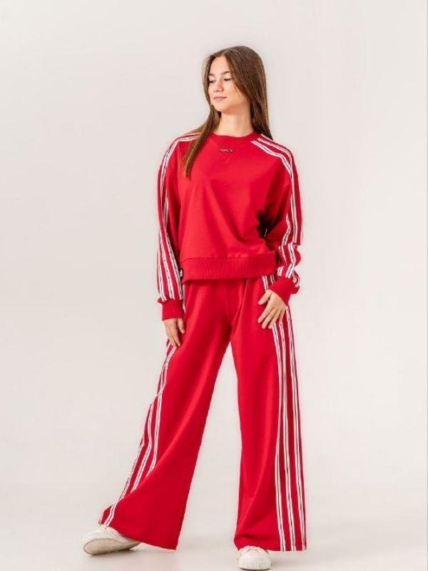 Kız Çocuk 2 İplik 3 Şeritli Sweatshirt