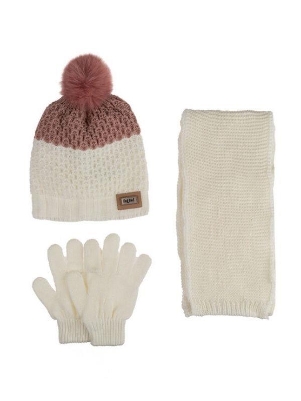 Kız Çocuk 9-15 Yaş Arası Tüylenmeye Dayanıklı Polar Atkı Bere Eldiven Takım