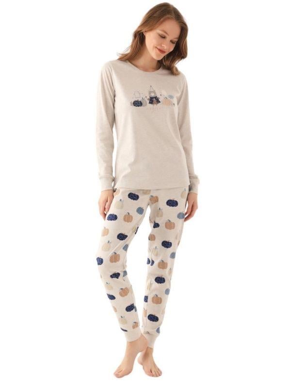 Kız Çocuk Ayıcık  Baskılı Uzun Kollu Pijama Takım