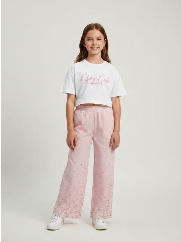 Kız Çocuk Baskılı Basic T-shirt