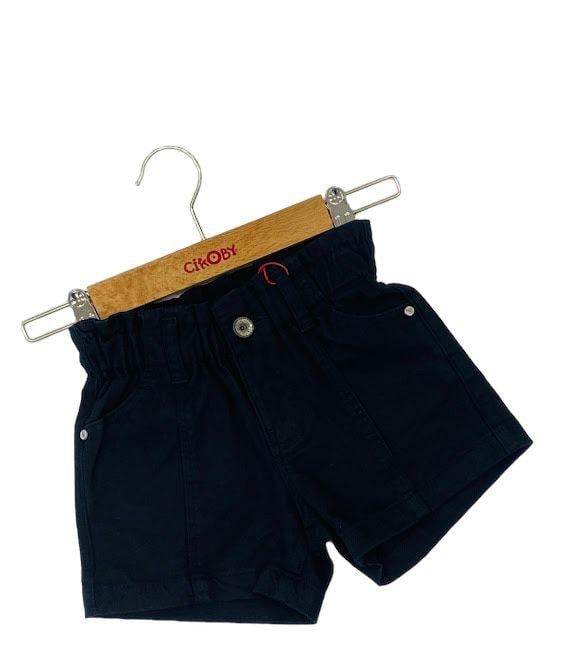 Kız Çocuk Beli Lastikli Dokuma Şort