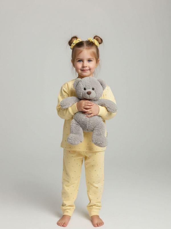 Kız Çocuk Çiçek Desenli Pamuklu Yumuşak Dokulu Pijama Takımı