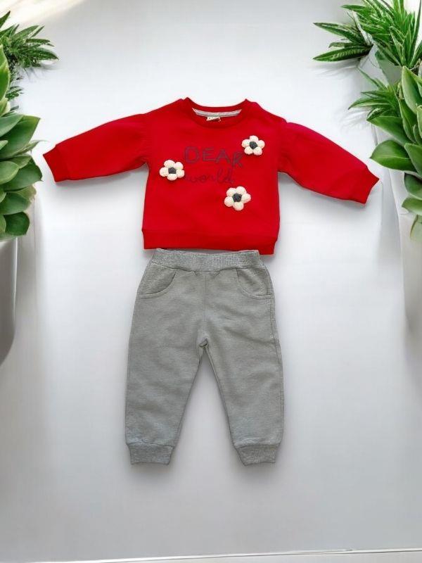 Kız Çocuk Dear Yazılı Pamuklu Eşofman Takım