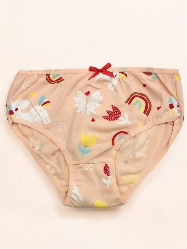 Kız Çocuk Desenli Slip Külot