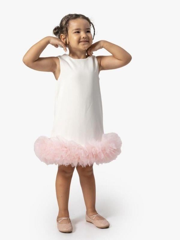 Kız Çocuk Eteği Tütülü Tasarım Abiye Elbise