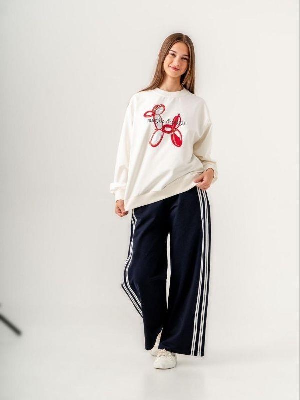Kız Çocuk İki İplik Magic Baskılı Tasarım Sweatshirt
