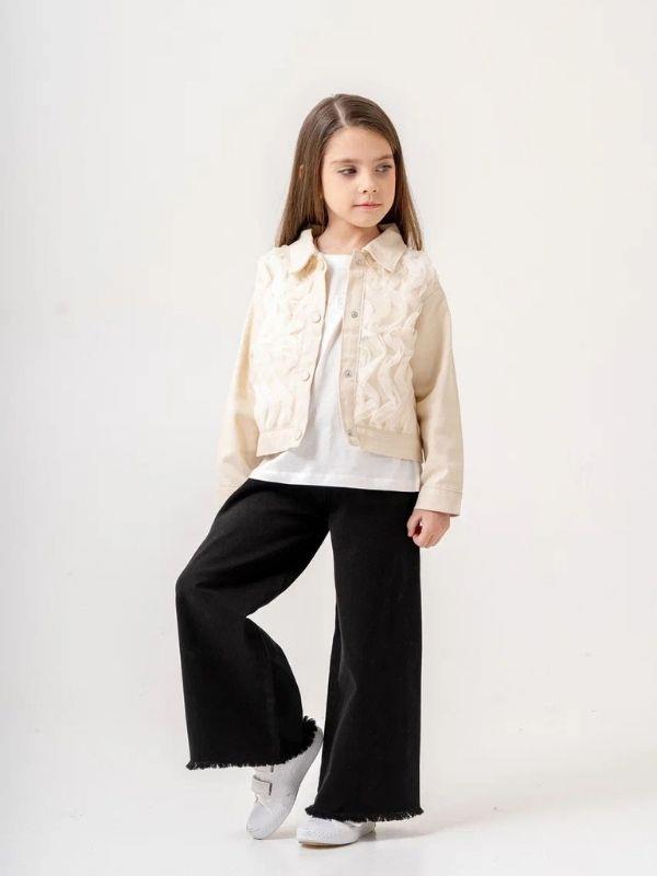 Kız Çocuk İkili T-shirt Ceket Takım