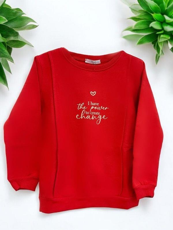 Kız Çocuk İnce Şardonlu Sweatshirt