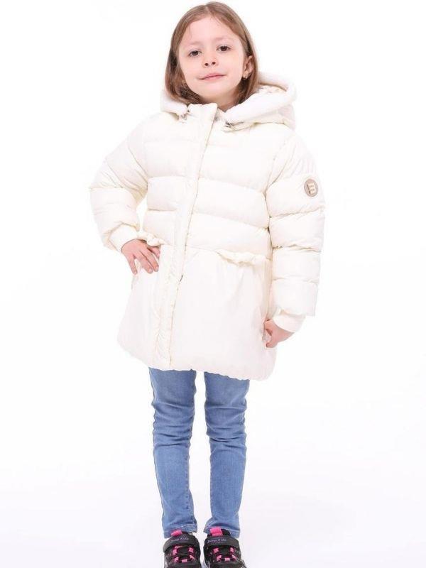 Kız Çocuk Kapüşonlu Balon Kalın Mont