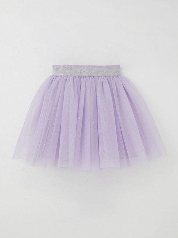 Kız Çocuk Lila Simli Tütü Etek