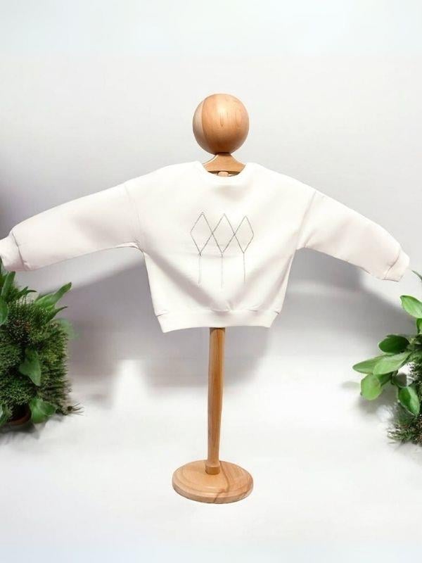 Kız Çocuk Mevsimlik Pamuklu İki İplik Zincirli Sweatshirt