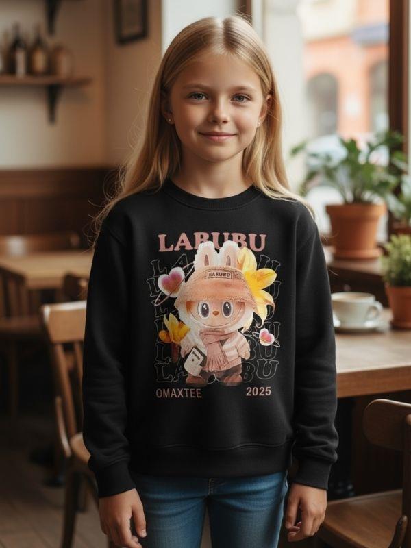 Kız Çocuk Pamuklu Karakter Baskılı Sweatshirt