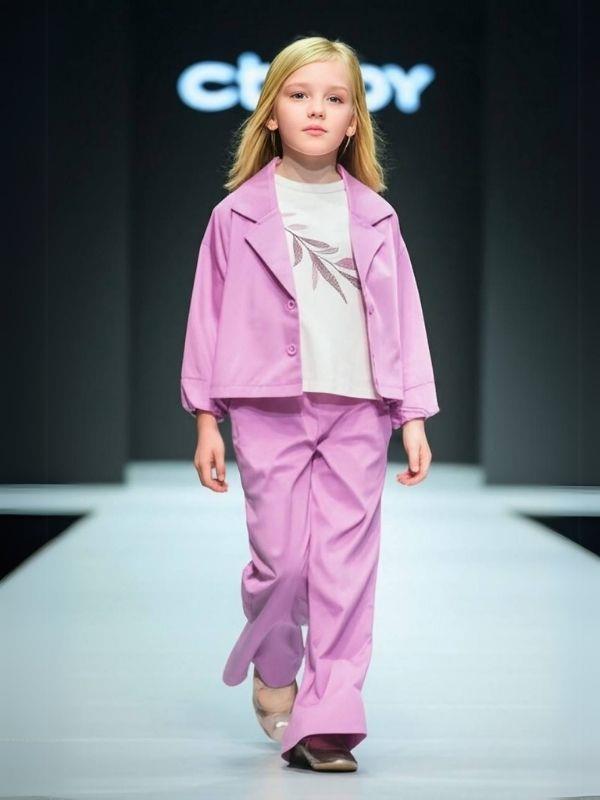 Kız Çocuk Pantolon Ceket T-shirt Üçlü Takım