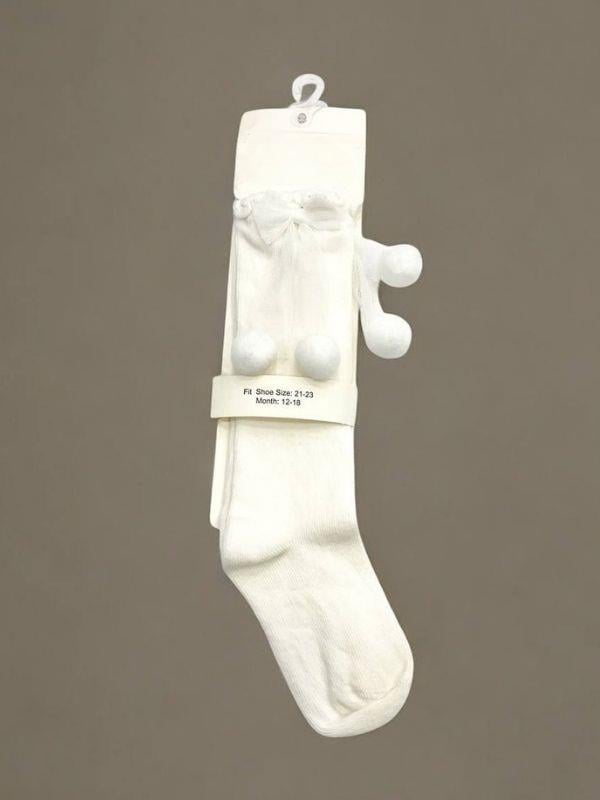 Kız Çocuk Ponponlu Diz Altı Pamuklu Çorap