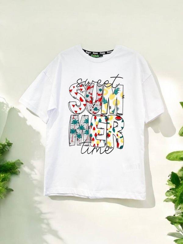 Kız Çocuk Summer Baskılı Tshirt