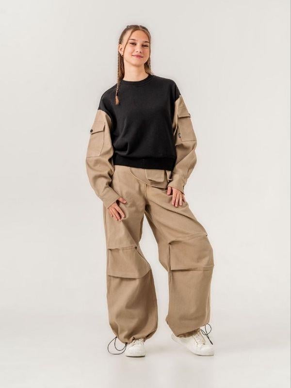 Kız Çocuk Takma Kemerli Gabardin Pantolon