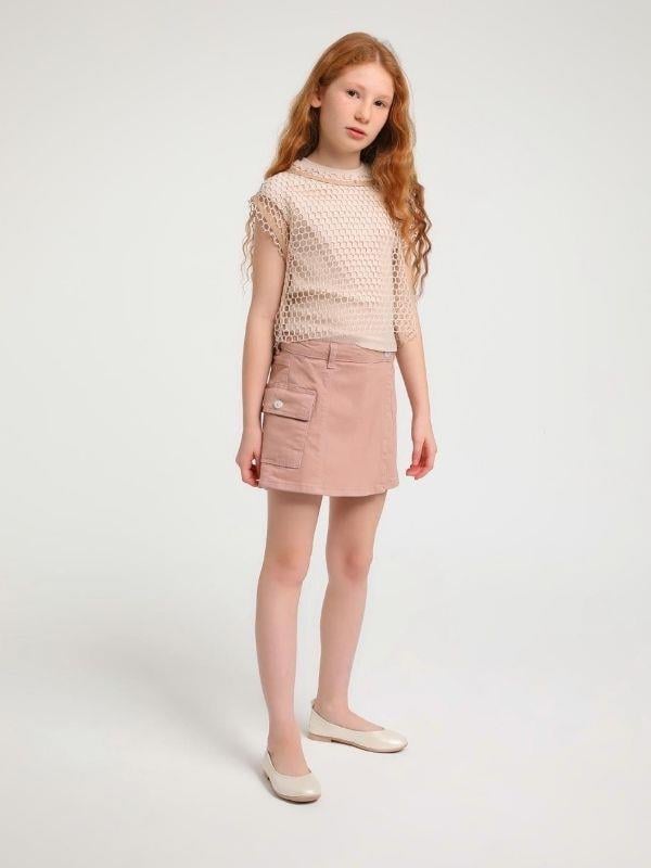 Kız Çocuk Tasarım File Bluz (İç Bluz Hariçtir)