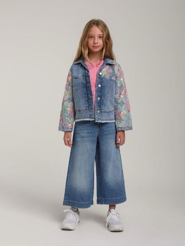 Kız Çocuk Tasarım Kot Ceket
