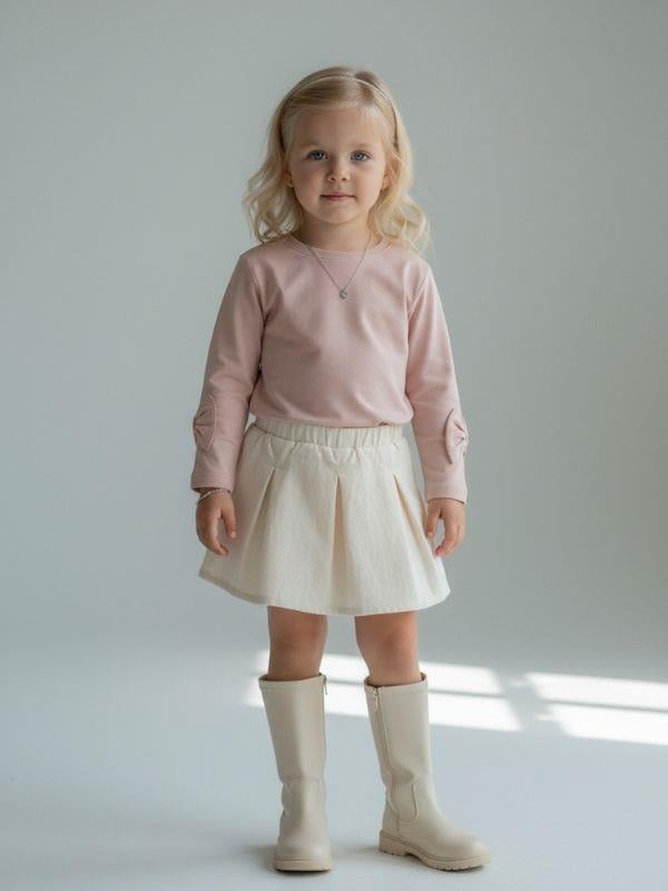 Kız Çocuk Uzun Kollu Fiyonk Detaylı Bluz