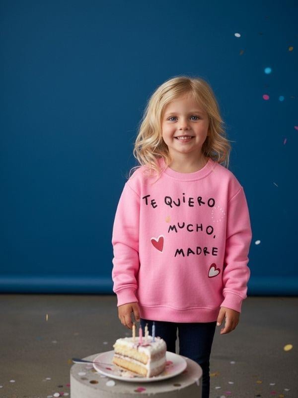 Kız Çocuk Yazılı Neon Renk İnce Sweatshirt