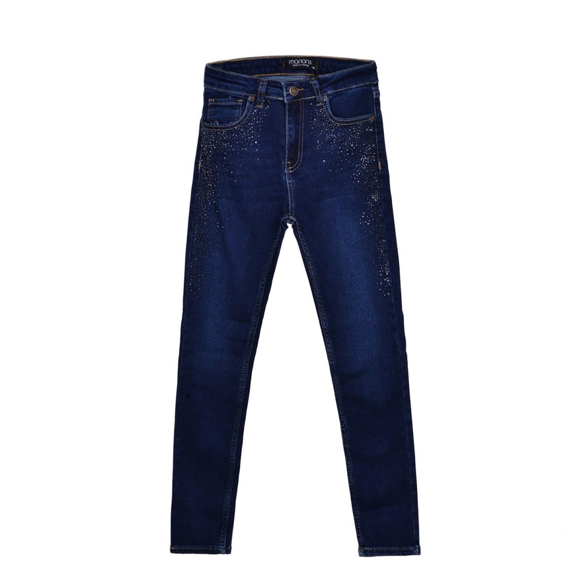MARİONS KIZ CEP KISIMLARI TAŞLI PANTOLON 005İİ