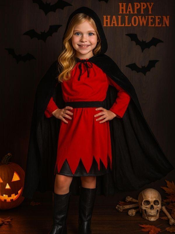 Siyah Kapüşonlu Pelerin(90cm)