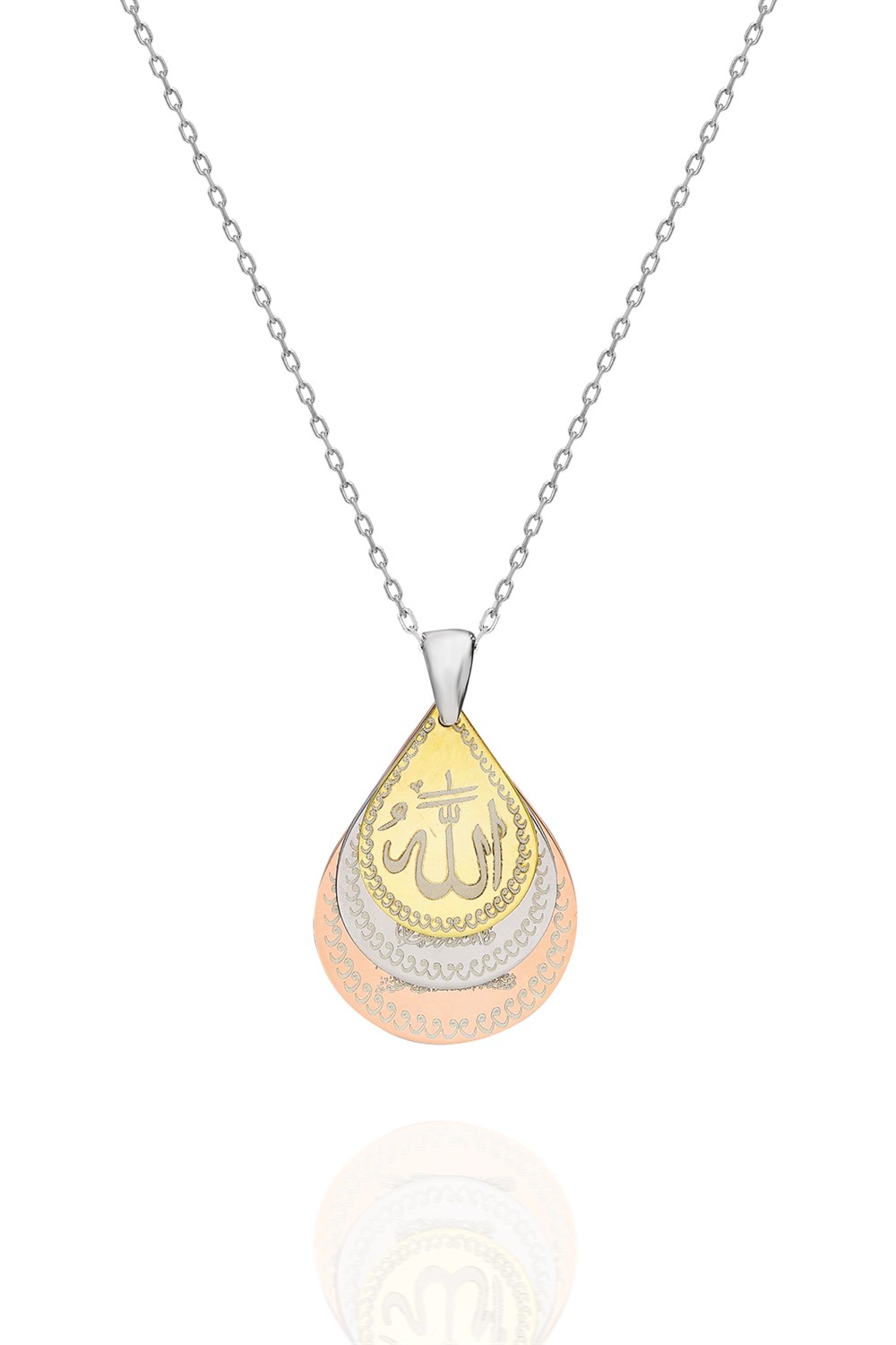 925 Ayar Dualı (Allah Lafzı-Nazar Duası-Ayetel kürsi)  Kolye Kadın Gümüş Kolye 