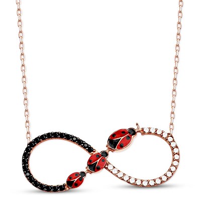 Uğur Böceği Sonsuzluk Kolye Gümüş Kolye