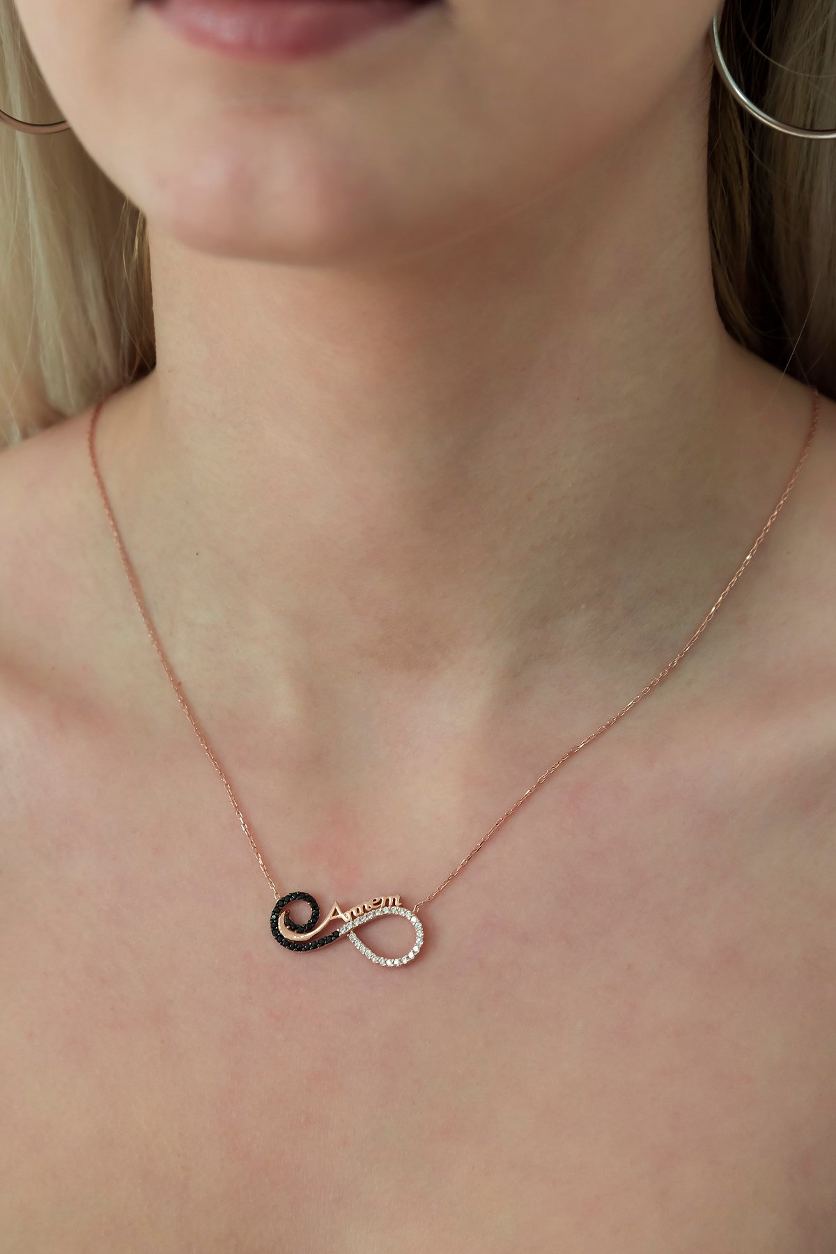 925 Ayar Annem Sonsuzluk Model Kolye Kadın Gümüş Kolye