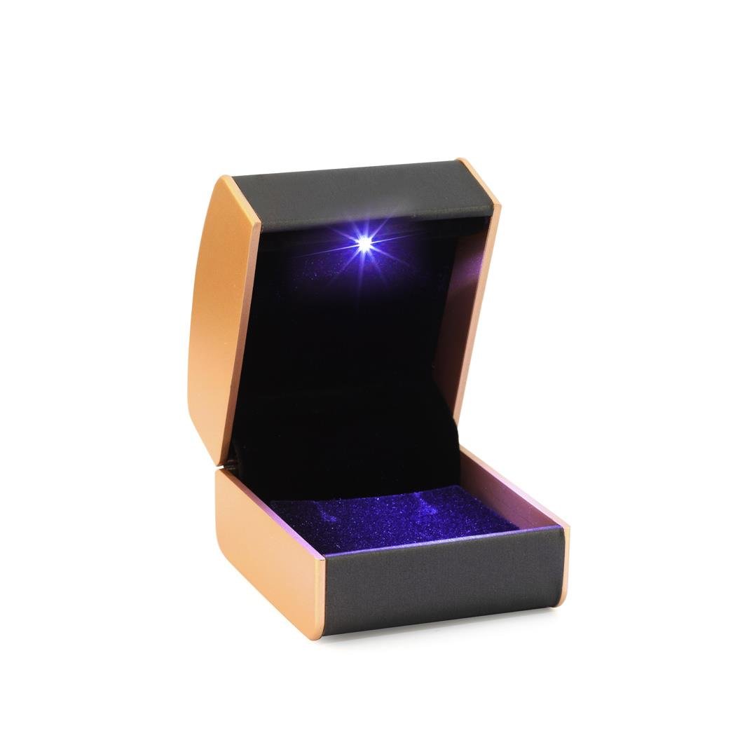 Işıklı Deri Kolye Kutusu Şık ışıklı Hediye Kutusu