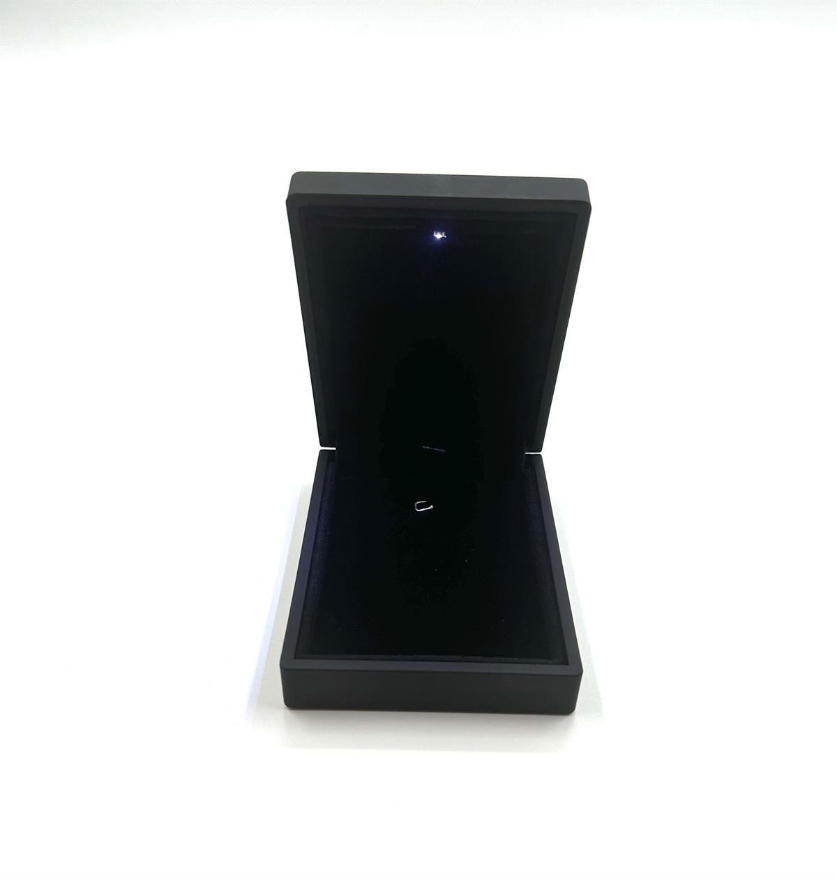 Işıklı Siyah Renk Kolye Kutusu Şık ışıklı Hediye Kutusu